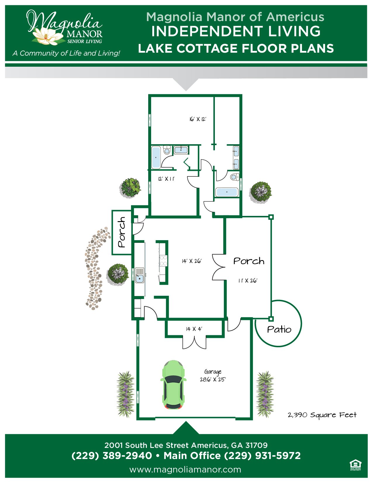 00344 AMERICUS Floor Plan COTTAGE A-01FIXED