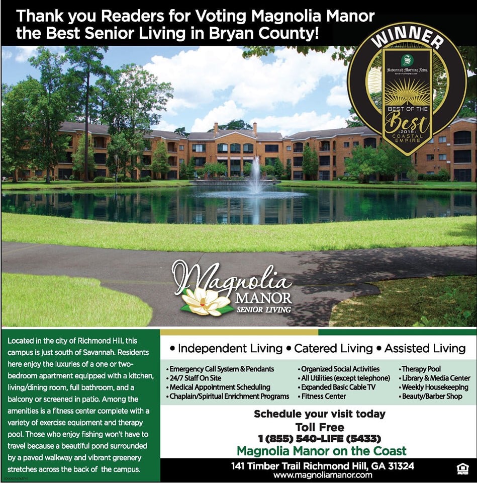 Richmond Hill Wins Best Senior Living Community In Bryan County Americus Georgia 31709
