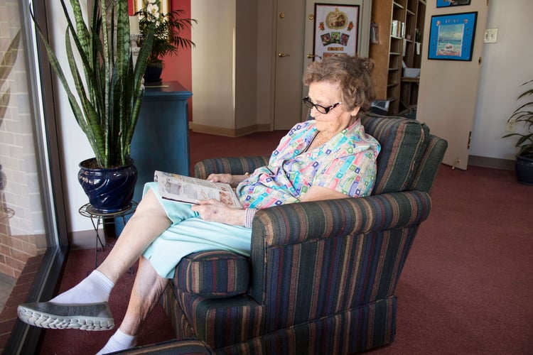 Richmond Hill - Staged Photos resident reading