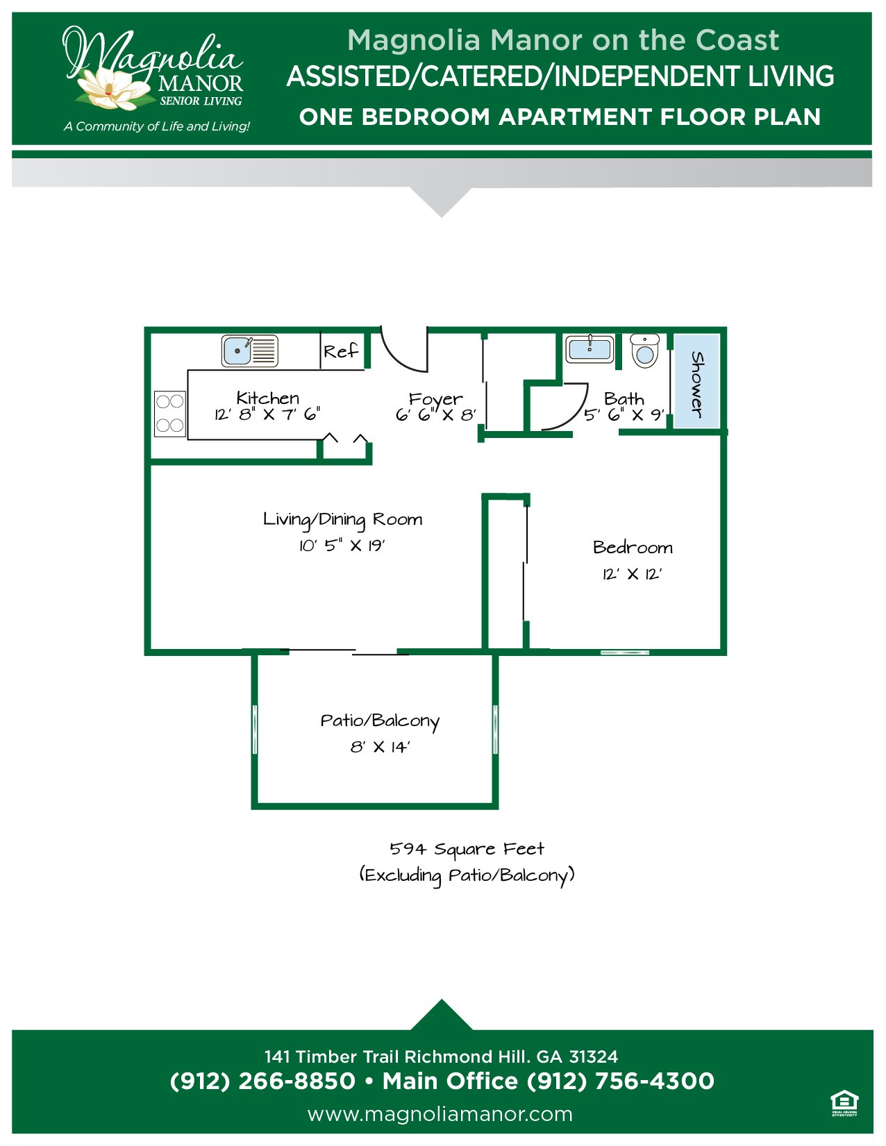00344 Richmond Hill One Bedroom Apartments Floor Plans-01