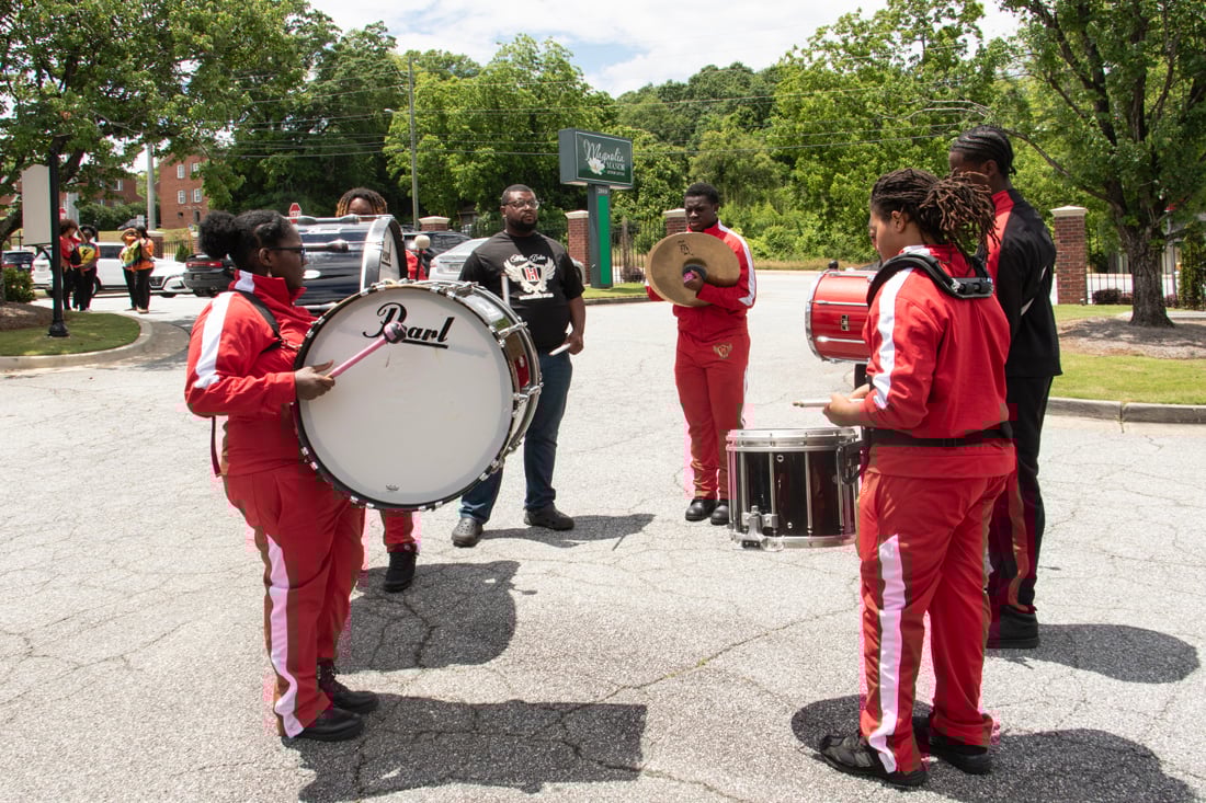 Columbus East 2025 NSNCW - Hardaway High Band Visit (5694)